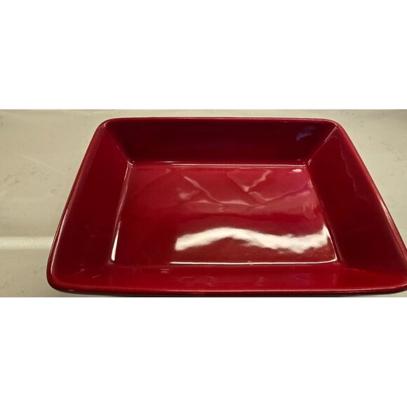 Signature Ceramics Ruby Red Bakeware Lot - Picture 6 of 11